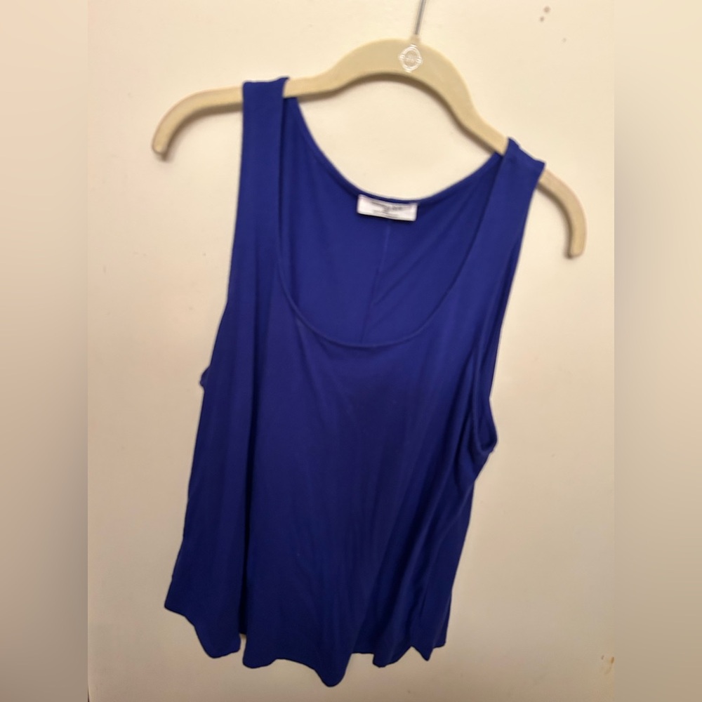 Royal blue soft knit trapeze tank, gently worn, sz 2x